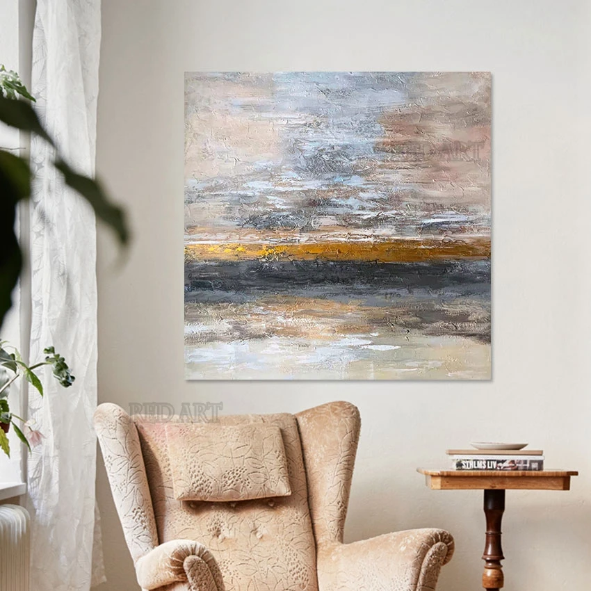 

100% ручная роспись Абстрактная масляная живопись без рамки в скандинавском стиле Большой Настенный постер Картина на холсте искусство домашние картины художественные изделия