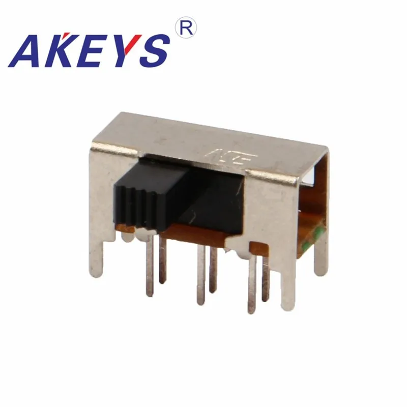 

10 шт. SK-22H05 2P2T двухполюсная двойная ручка, высота 6,0 мм, боковая вставка ползункового переключателя, 3 контакта с 4 фиксированными штифтами