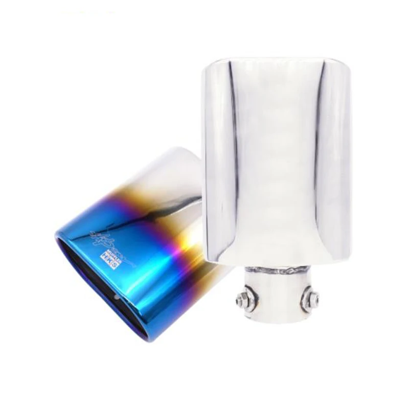 

Car Modified Tail Throat Square Mouth Stainless Steel Exhaust Pipe 63MM Muffler Baked Blue Muffler General Decorative Accessorie