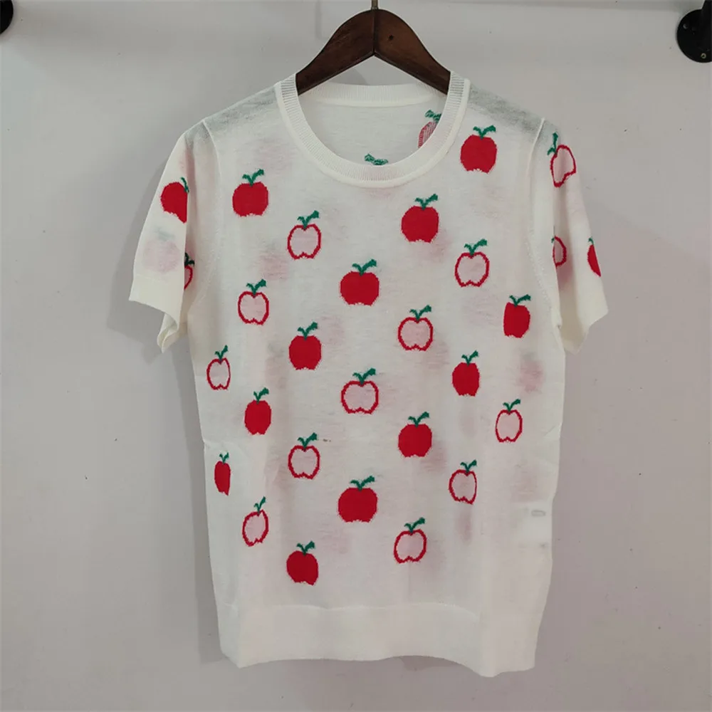

Summer Hot Fashion Women's High Quality Wool Silk Knitted T-shirt Tops B814
