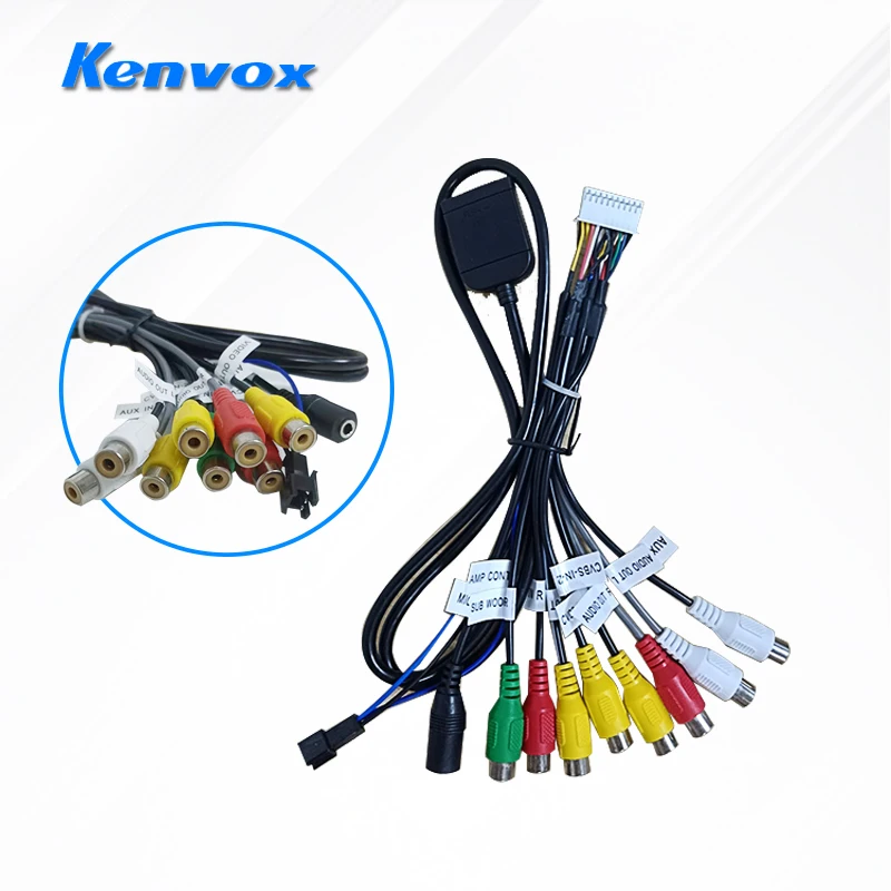 

16-контактный Android-радиоприемник, автомобильные аксессуары, кабель RCA, выходной провод, 20-контактный Aux-in, микрофонный вентилятор, 4G sim-карта, стандартный кабель