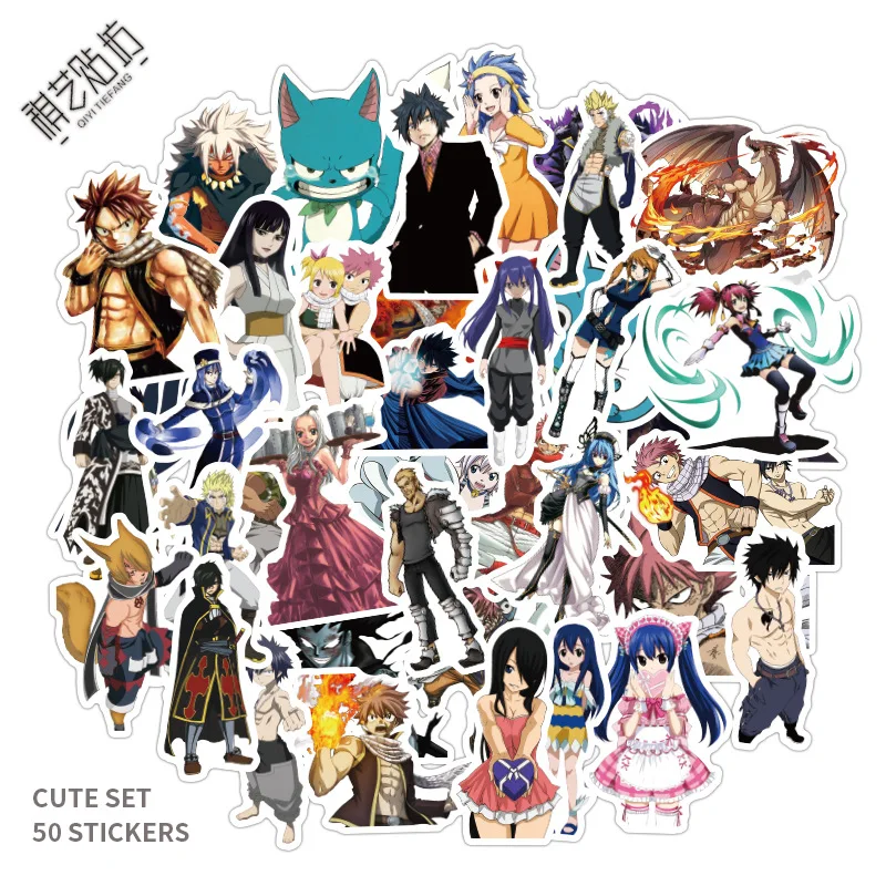 

Наклейки «Сказочный хвост» для чемоданов, скейтбордов, ноутбуков, чемоданов, холодильников, телефонов, Стильные наклейки «сделай сам», 50 шт.