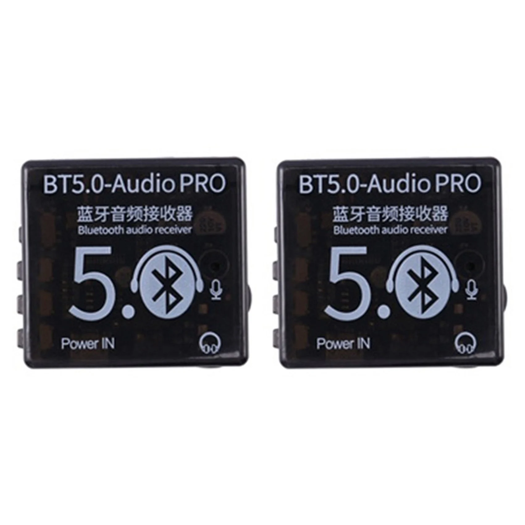 

2Pcs Bluetooth Audio Receiver Board BT5.0 MP3 Lossless Decoder Board Wireless Stereo Music Module with Case