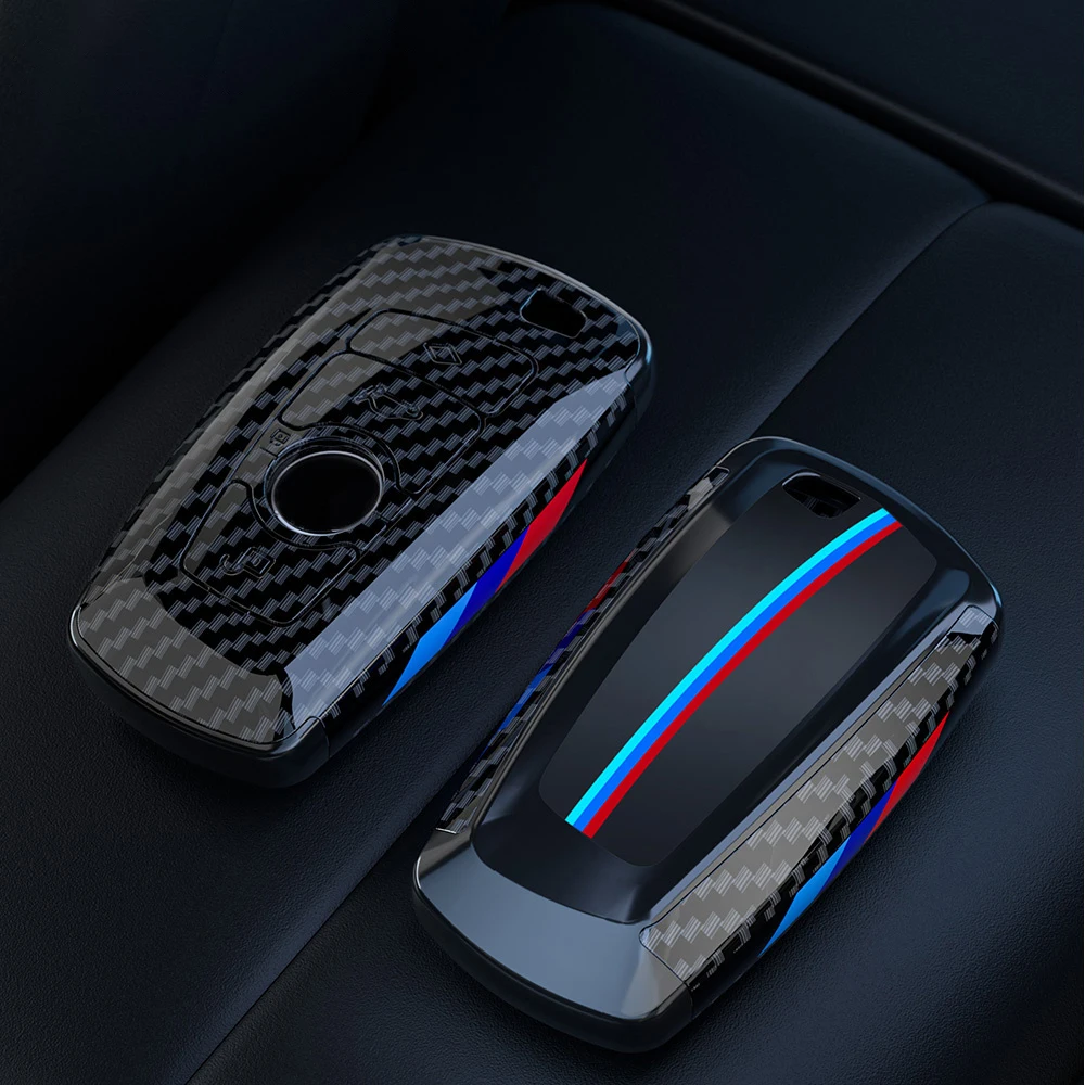 Фото Чехол-накладка из карбона для ключей автомобиля BMW 1, 3, 5, 7 серии, M3, M4, X1, X3, X4, X5, F10, F15, F18, F16, F20, F30, F25 №5