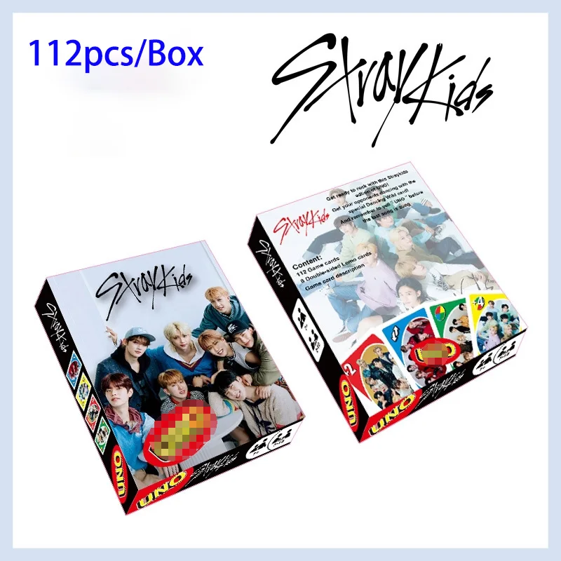 

112pcs/Box Kpop Stray kids table game cards GOT7 Game Playing Cards Idol Star Photocards