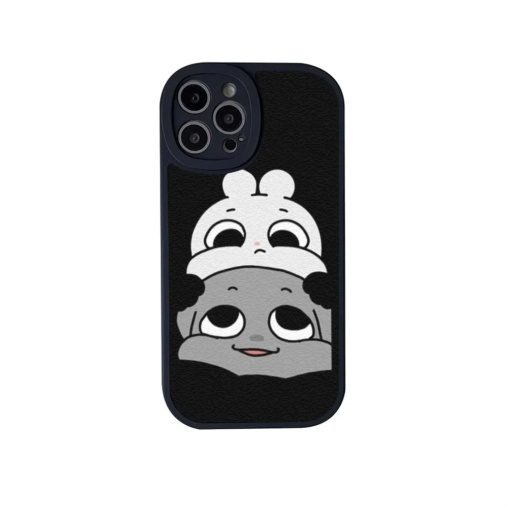 Милый мультяшный чехол для телефона K-Kkamang iPhone 11 12 13 14 15 X XR Pro MAX Plus защитная кожаная