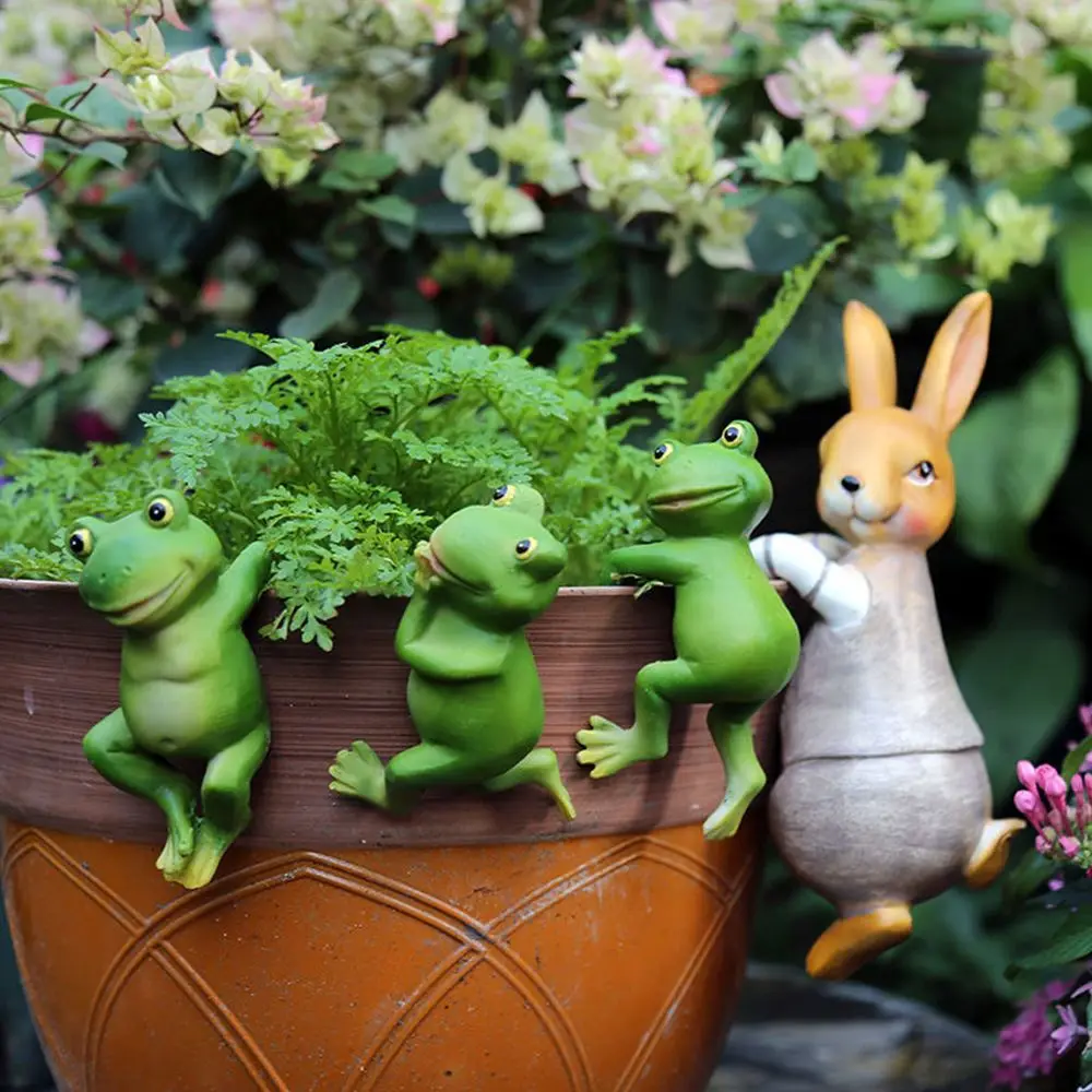 

Decor Landscape Decoration Resin Simulation Model Frog Sculpture Frog Rabbit Statue Hanging Ornament Animal Figurines