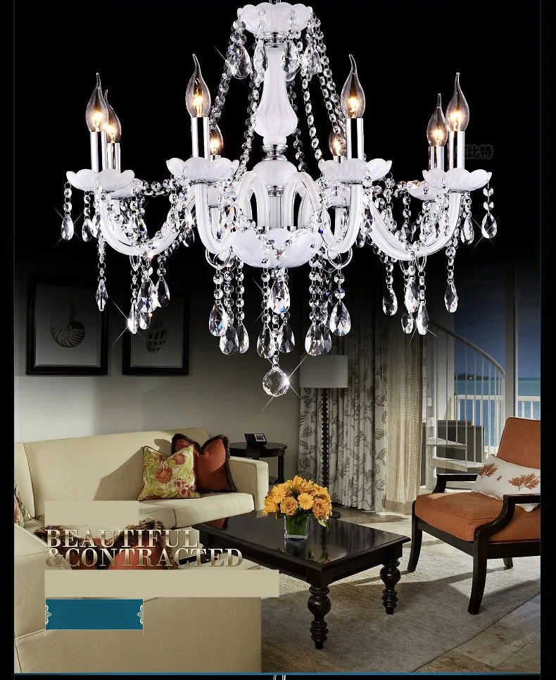 

Светодиодная хрустальная люстра, домашнее освещение, современный канделябр для кухни, столовой, гостиной