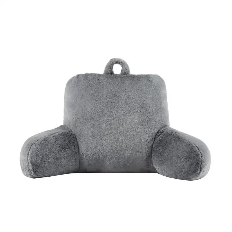 

Fur Plush Bedrest Pillow, Specialty Size, Grey , 1 Piece