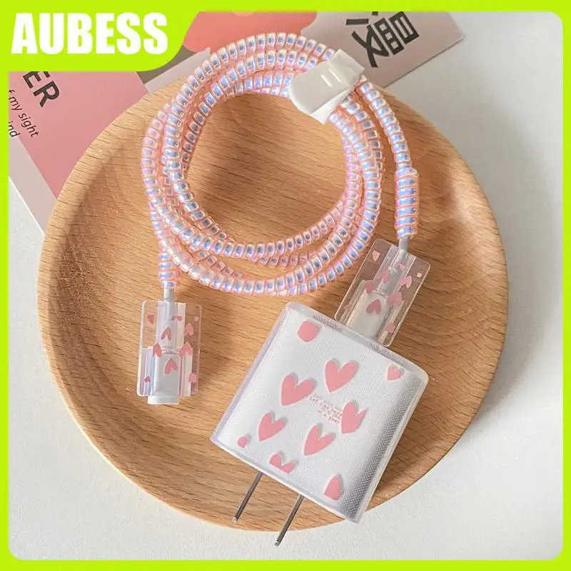 

Tpu Mobile Phone Charger Cover Portable Wire Protector Cute Changeable Charging Head Protective Cover For Apple 1 Pcs Convenient
