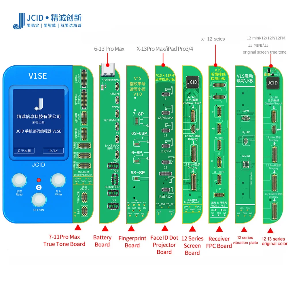 

Плата для ремонта батареи JC V1SE, гибкий кабель для iPhone X-13 Pro Max, Ремонтный программатор, Аккумулятор для чтения, записи, удаления ошибок, предуп...
