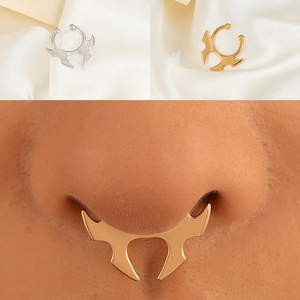

1Piece Copper U-Shaped Horn Nose Trim Nose Clip Nose Ring Without Piercing Jewelry For Women And Unisiex Party Gift