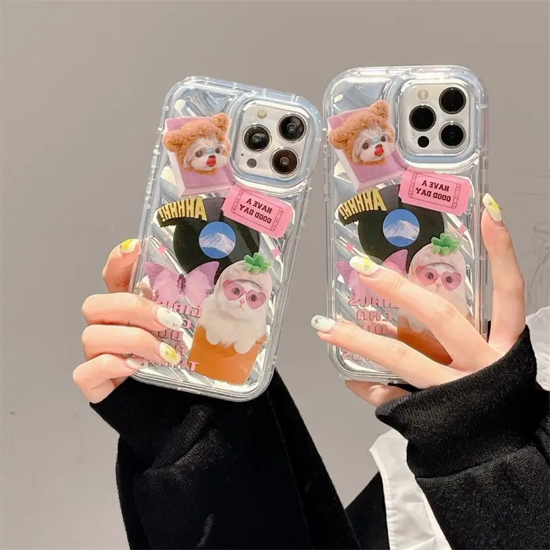 

ins Wind Premium Sense Record Fun Kitten for iphone14promax phone case 13 New iPhone12/11 tide