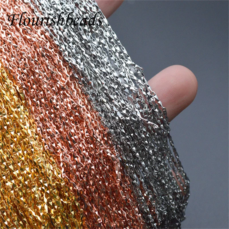 10pcs/lot Basic Necklace Chain Small Size 1mm Thickness 45CM 17.7inches Link Chain Necklace Chain for DIY Women Jewelry Making
