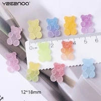 20pcs multicolor flatback epoxy resin gummy bear candy for mobile phone shell pendant diy making accessories 1812mm