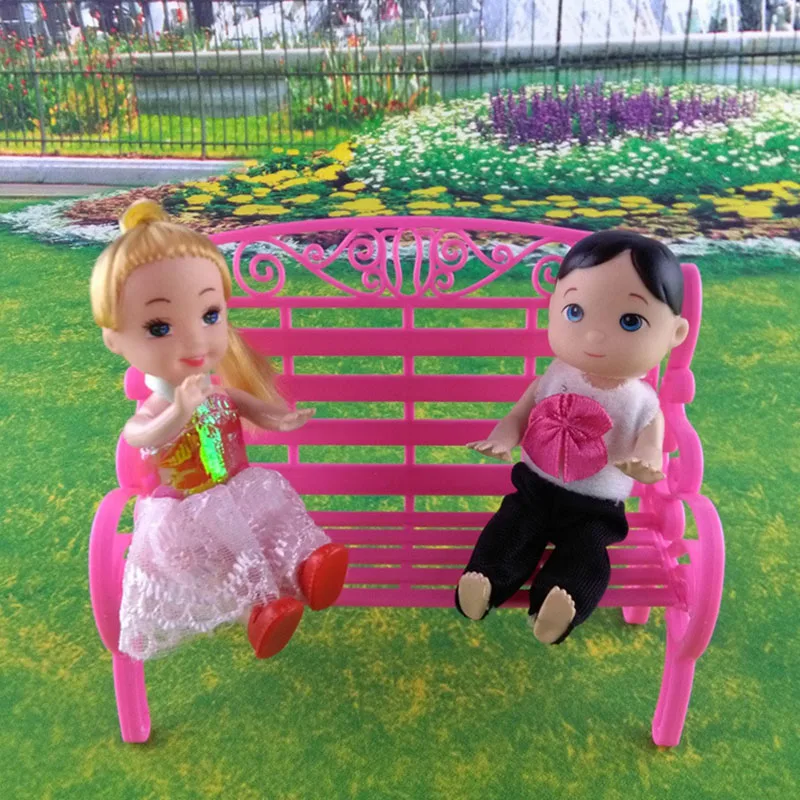 

Cute Plastic Doll Bench Small Stool for Mini Dolls Sweet Furniture Accessories Funny DIY Kids Toys Doll Children Baby Funny Gift