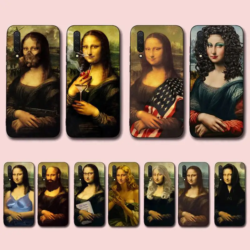 

LVTLV Funny Mona Lisa Phone Case for Xiaomi mi 5 6 8 9 10 lite pro SE Mix 2s 3 F1 Max2 3