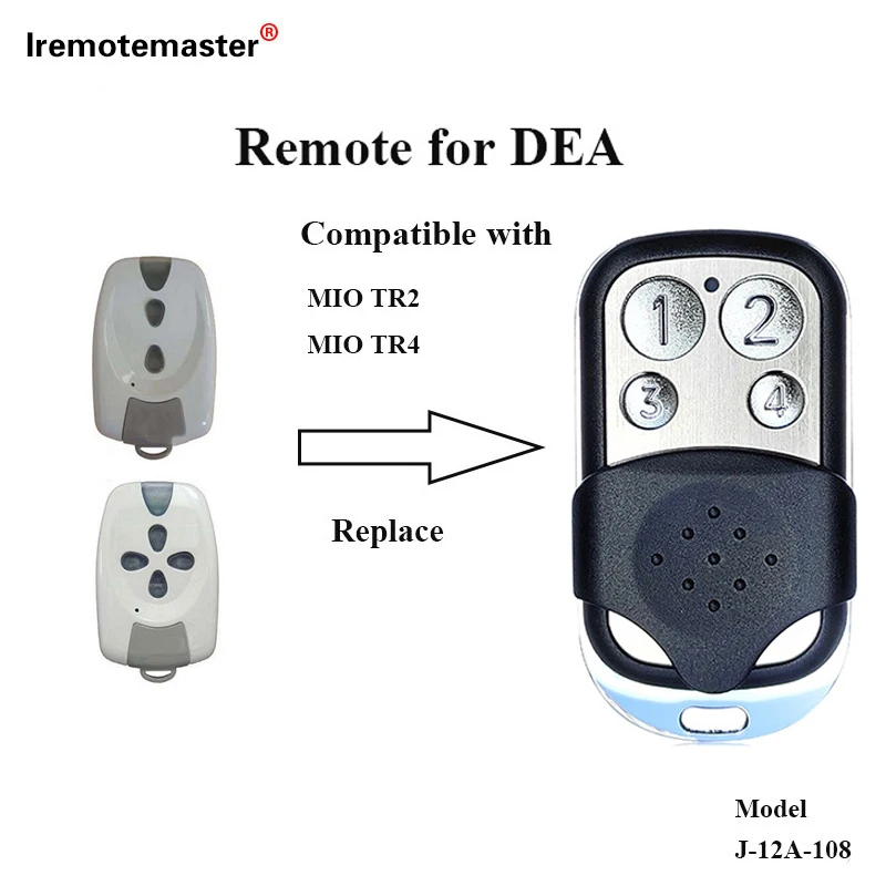 

For DEA GT2 GT4 DEA MIO TR2 TR4 433mhz Garage Remote Control DEA Gate Door Openner Command Rolling Code 433.92MHz Keychain
