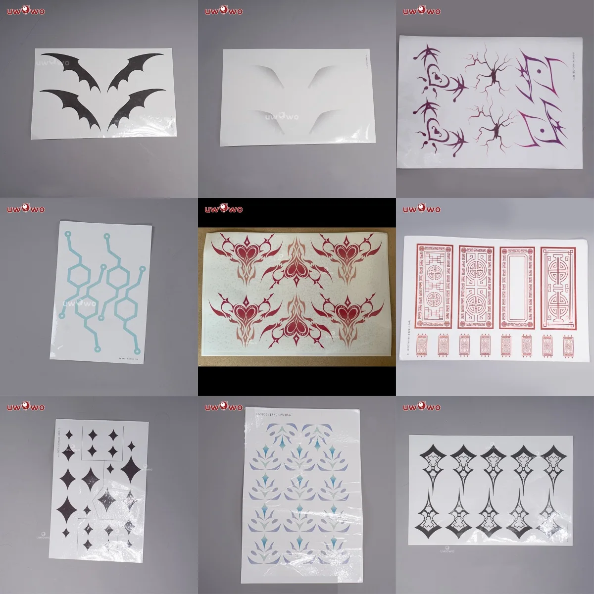 

UWOWO Cosplay Stickers Anime Game All Cosplay Prop Accessories