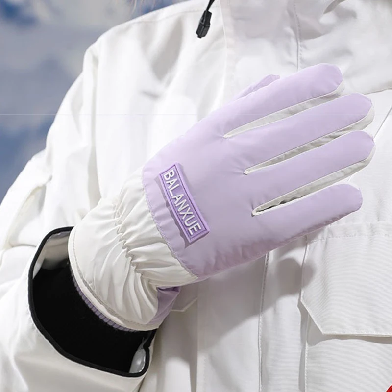 Женские Зимние Теплые Перчатки Из Толстого Бархата Для Верховой Езды Защита От