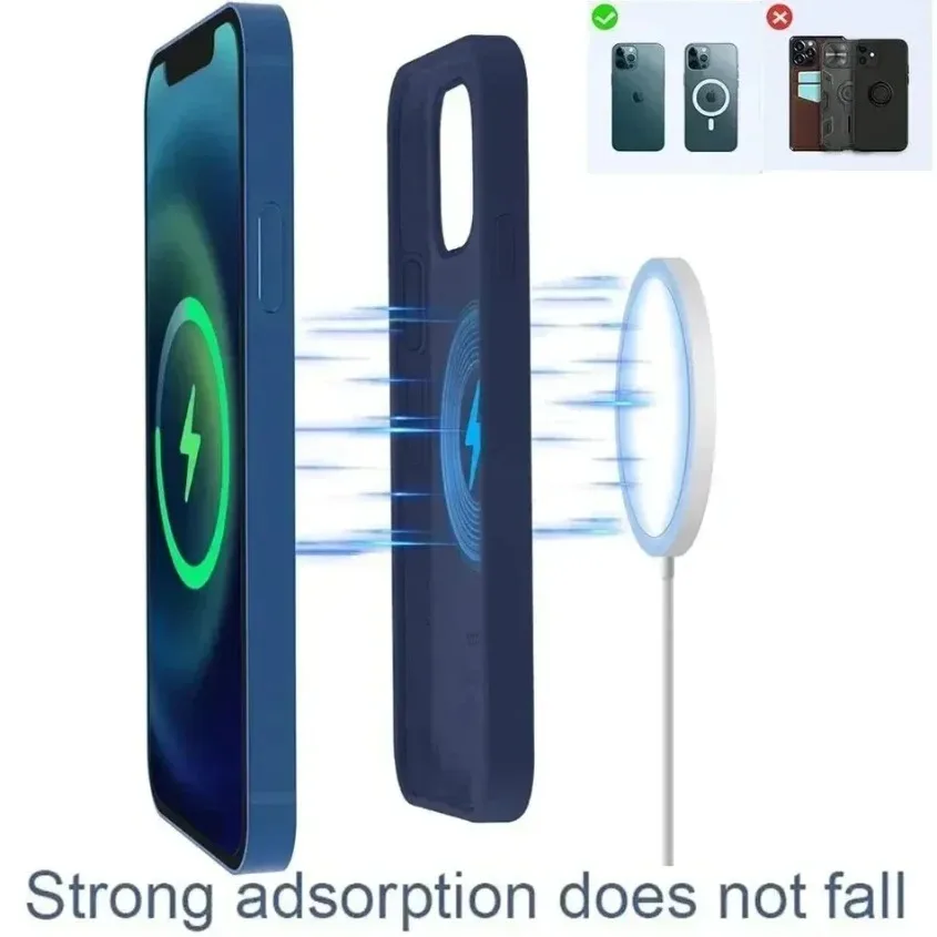 Фото Беспроводное магнитное зарядное устройство HANNUO 30W для быстрой зарядки iPhone 17, 16, 15 Pro Max, быстрая зарядка PD для iPad, адаптер USB-C для AirPods №2