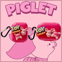 for airpods pro case pink piglet creative action figure funny soft silicone cases for apple airpod 1 2 3 cover