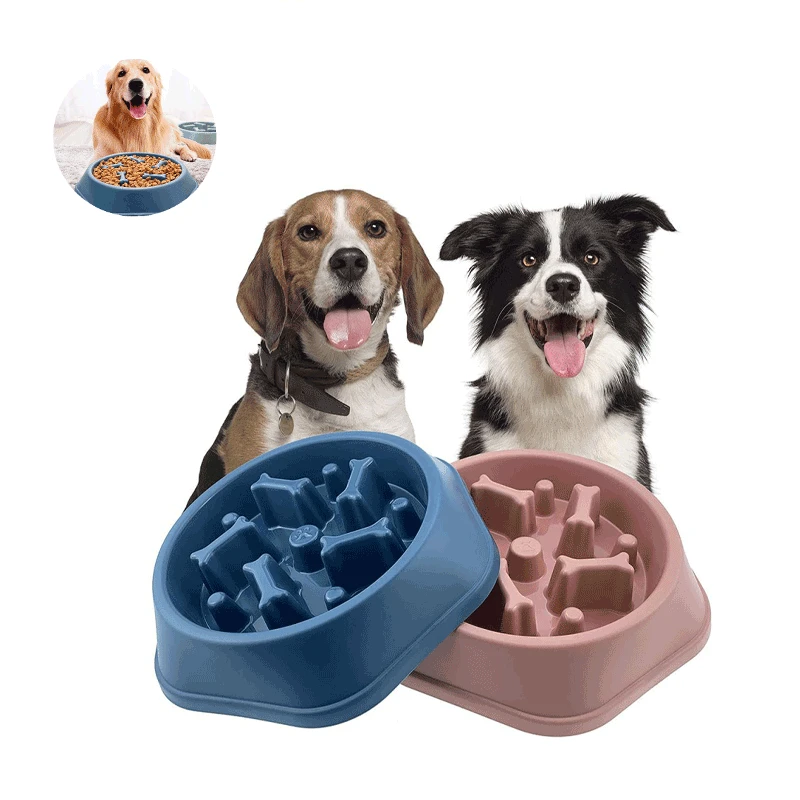 

Pet Dog Bowl Dog Slow Feeder Bowl Puppy Cat Slow Eating Dish Bowl Anti-Gulping Food Plate Feeding Dog Cat Food Bowl Pet Supplies