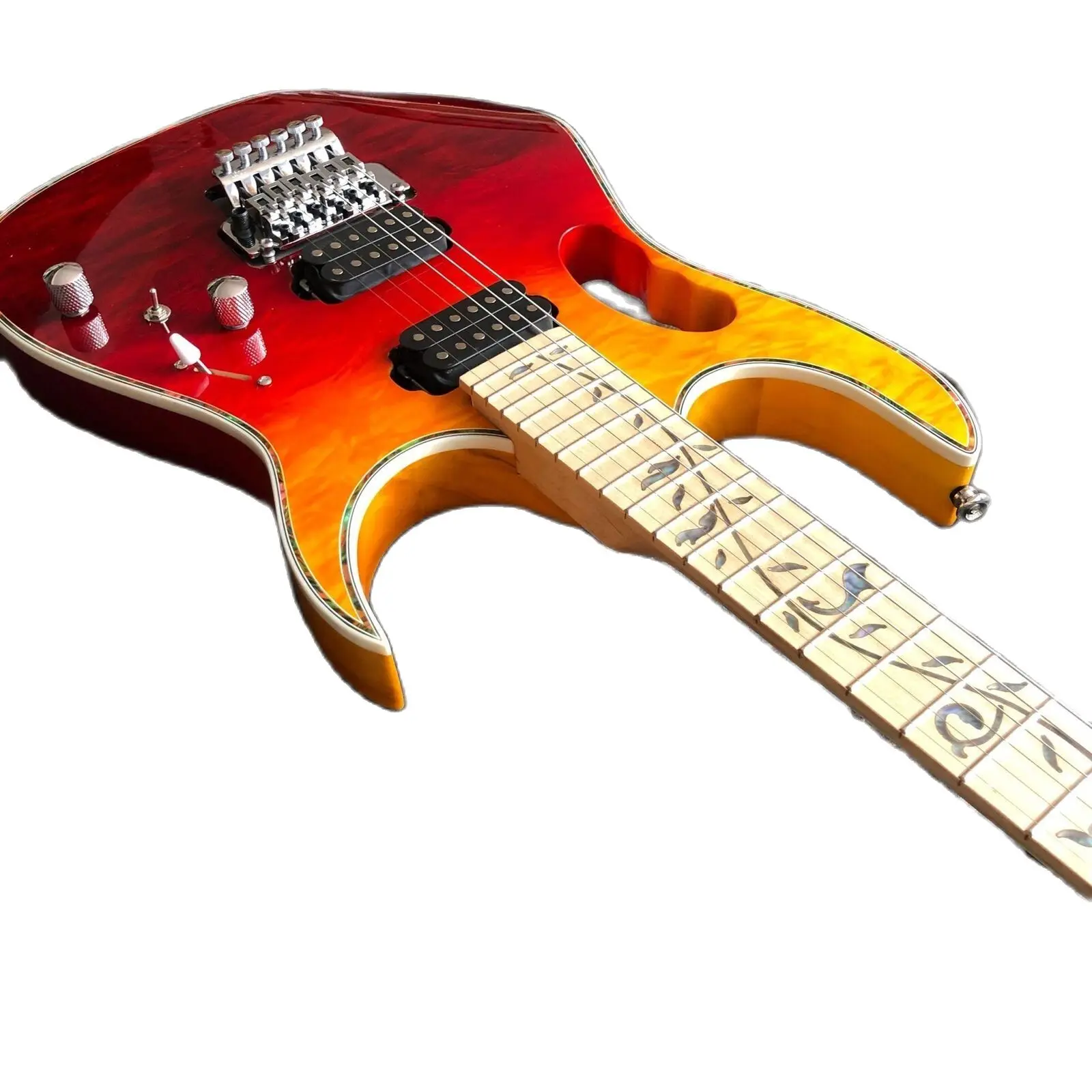 

New Style 6 Stings Electric Guitar Maple Fingerboard Flame Top High Quality