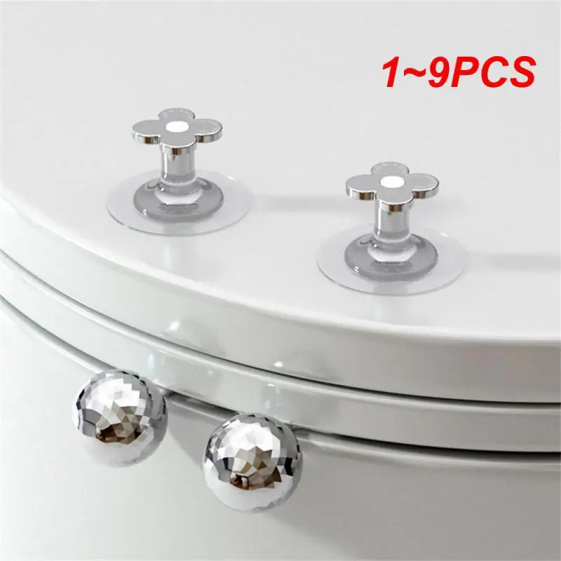 

1~9PCS Electroplated Toilet Lid Lifter And Ensure More Stable Pasting Groove Design Toilet Seat Without Cover Handle