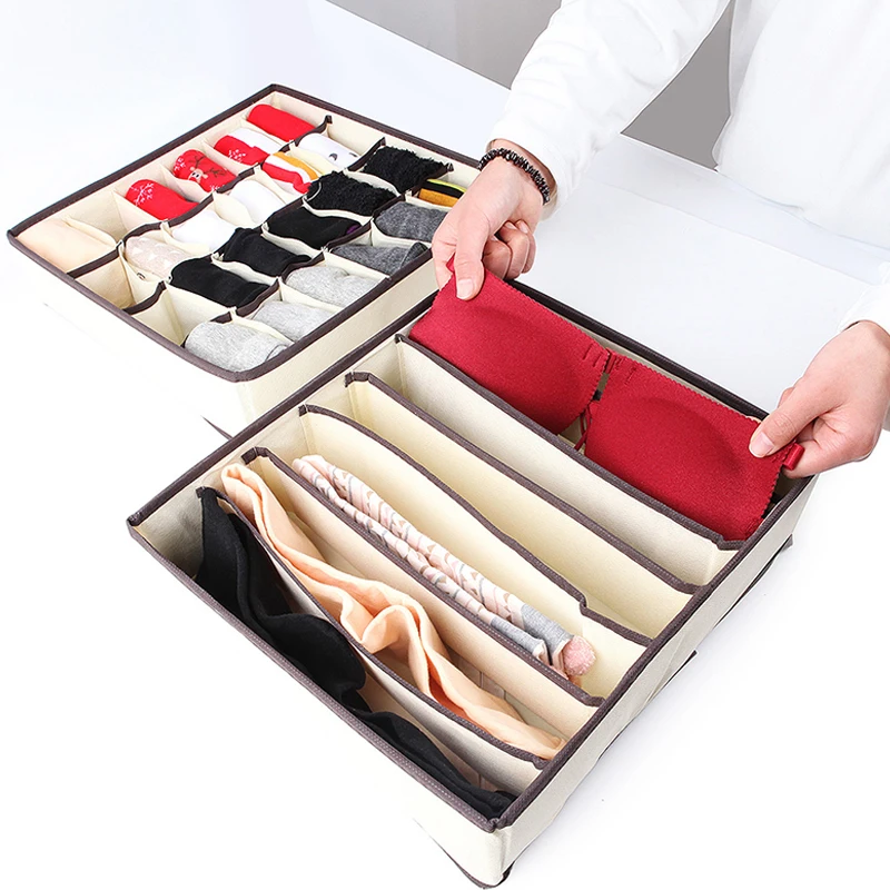 

Underwear Bra Organizer Multi-size Foldable Storage Boxes Closet Drawer Divider Clothes Socks Box Organizer Home Organization