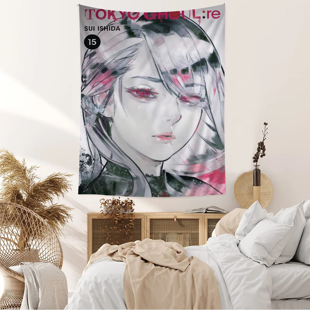 Anime T-Tokyo G-Ghoul Tapestry Hanging Tarot Hippie Wall Rugs Dorm Home Decor