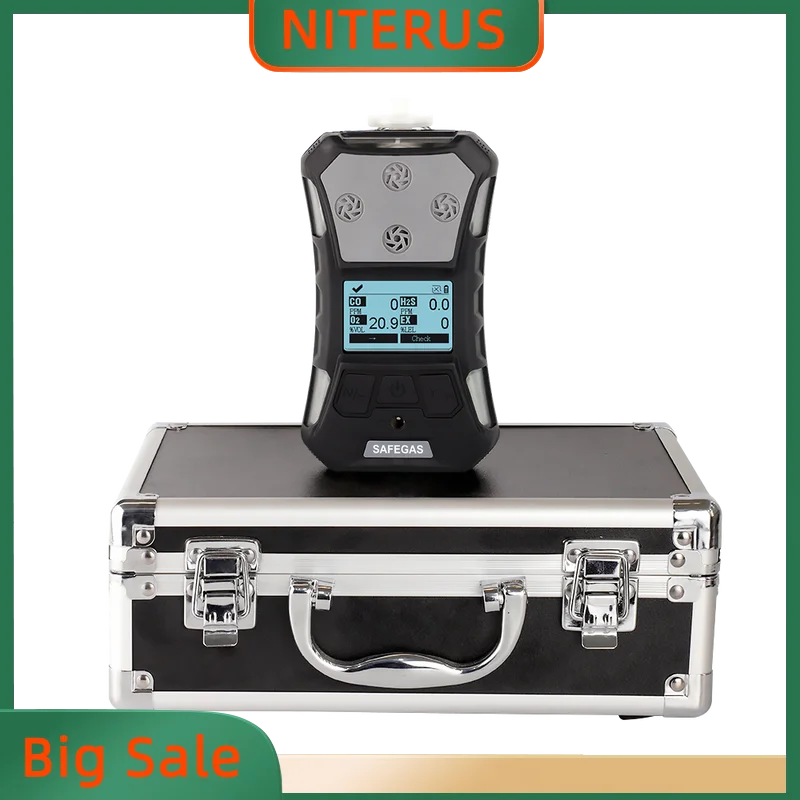 

Pumping 4 1 Gas Detector CH LEL CO H2S O2 Multi Portable