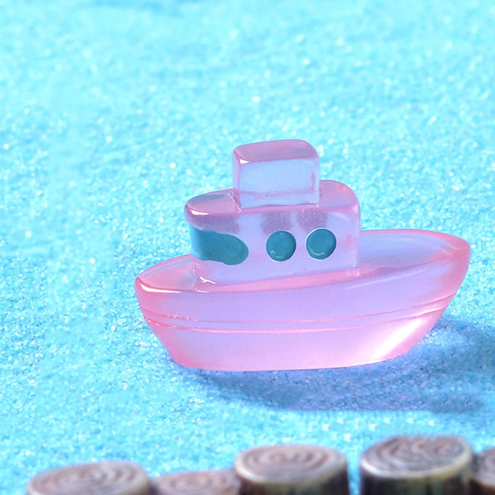 12 шт. миниатюры микро пейзаж круиз светящиеся темные лодки украшения изделия из