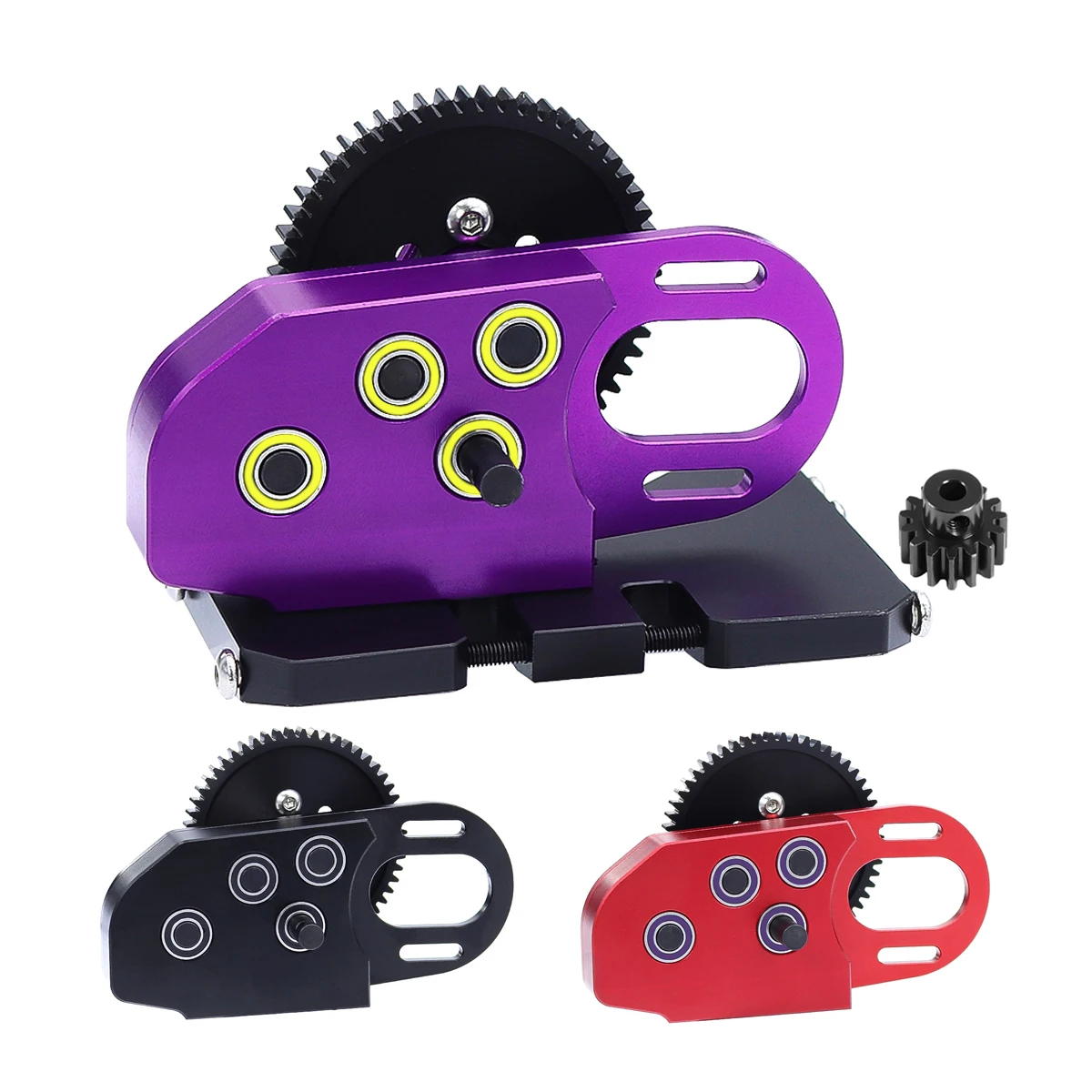 LCG 2Low Gearbox Middle Transmission Box W/ Overdrive Gear For 1/10 RC Crawler Axial SCX10 III II 90046 Capra TRX4 Upgrade Part