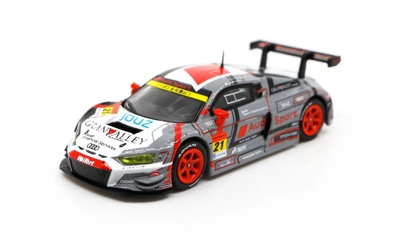 

PopRace 1:64 черно-серый сплав гоночная модель 2019 Япония Super GT R8 для Audi
