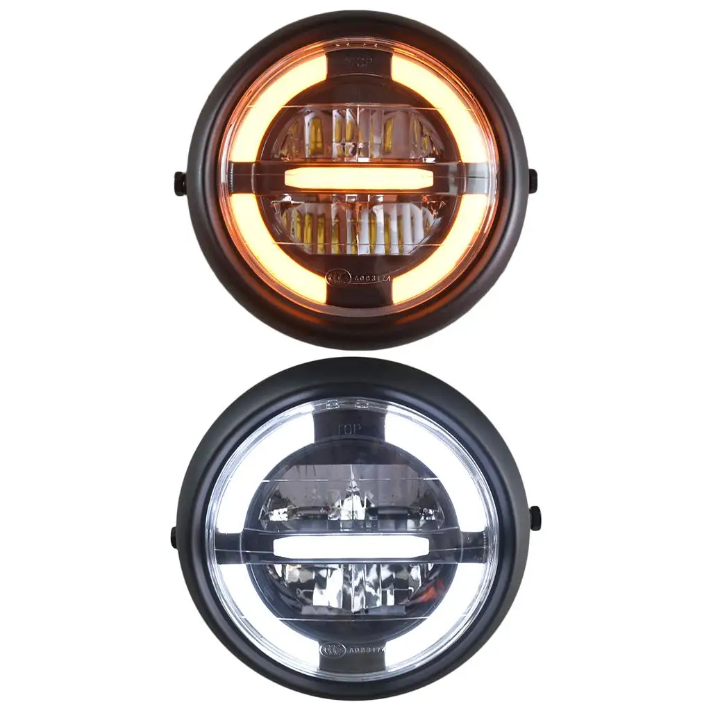 

7.4inch Motorcycle Round LED Halo Headlight Bulb Projector For