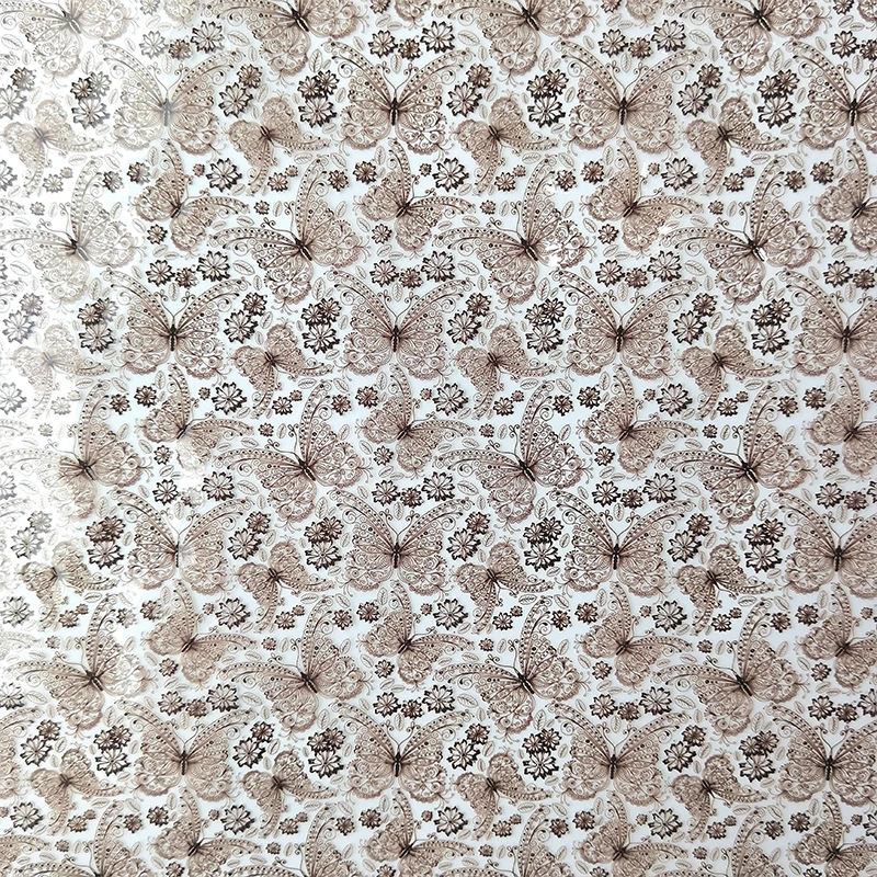 Butterfly Printed Faux Synthetic Leather，Fabric For Uphols