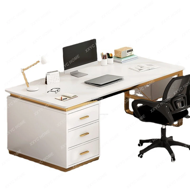 

Nordic Wooden Computer Desks Simple Home Retractable Gaming Desk Modern Office Furniture Table with Cabinet Bedroom Reading Desk