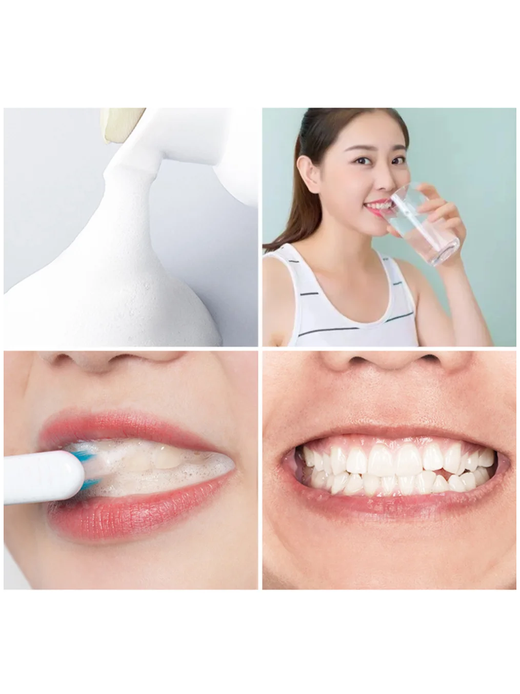 

Зубная паста для отбеливания зубов, пеноматериал для свежего сияния, неприятного дыхания, чистки зубов, зубной инструмент для стерилизации ...