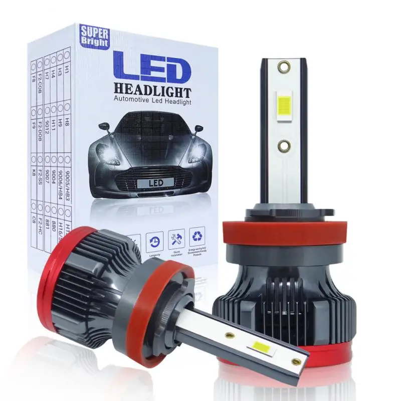 

6000k Durable Headlights Universal Car Led Headlights Multifunctional Led Headlights Car Supplies H11 High Brightness 8000lm