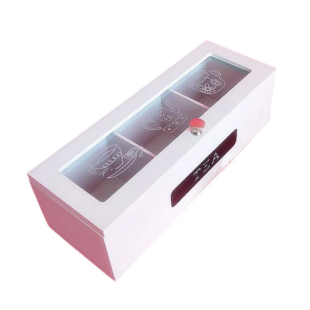 

Plastic Cutlery Organizer Tea Box Coffee Bag Case Hotel Container 22.4X8.5X7.5CM Creative White Wooden