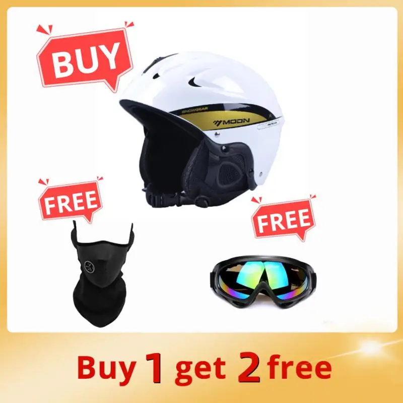 

MOON Winter Skiing Helmet PC+EPS Integrally-Molded Men Women Ski Helmet Skating Skateboard Snow Sports Snowboard Helmets Masks