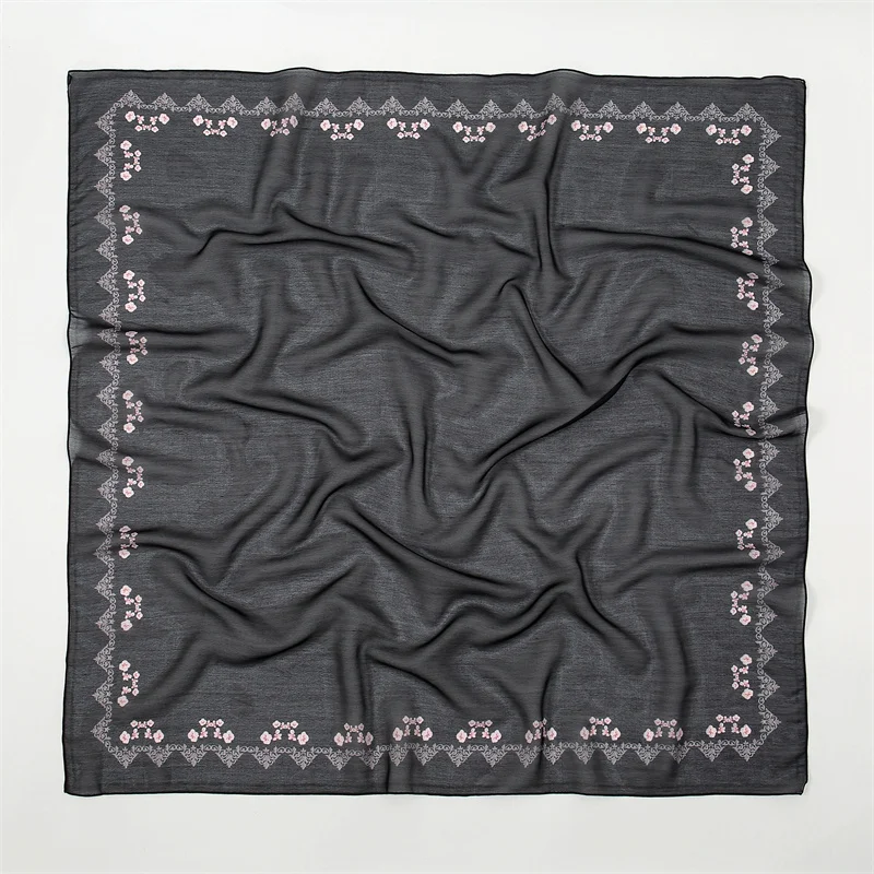 Новый женский шарф бандана повязка на голову с цветами винтажный роскошный