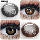 2 шт., цветные контактные линзы для глаз, синие, зеленые линзы