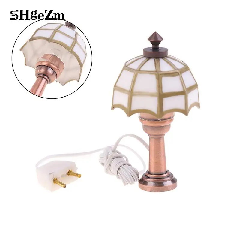 

1/12 Dollhouse Miniature Table Lamp Doll House Living Room Accessories House Furniture Desk Light Decor Furniture Toys