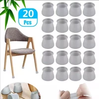 20pcsset silicon furniture leg protection cover table feet pad floor protector for chair floor protection anti slip table leg