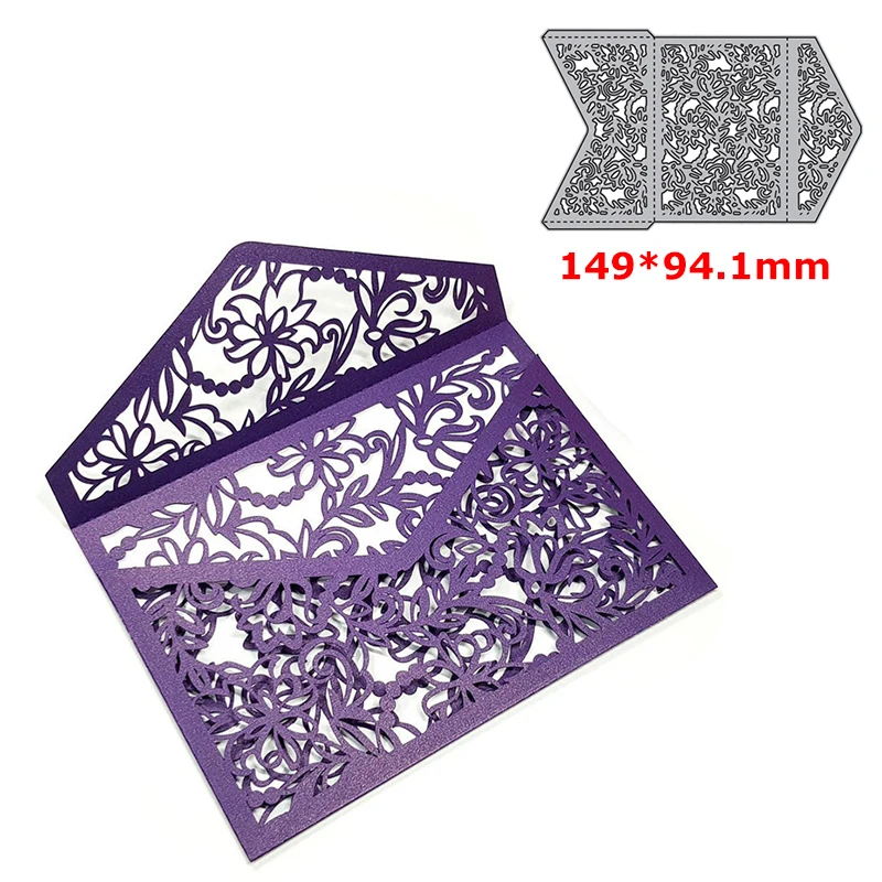 Полые Цветы складной конверт металлические высекальные штампы сделай сам