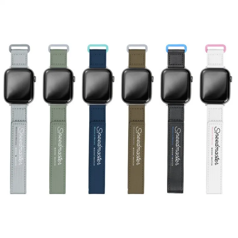 Wholesale 30Pcs/Lot High Quality 38MM 40MM 41MM 44MM 45MM 49MM Weaving Watch Band Swatch Strap With Apple Connector  Hook & Loop