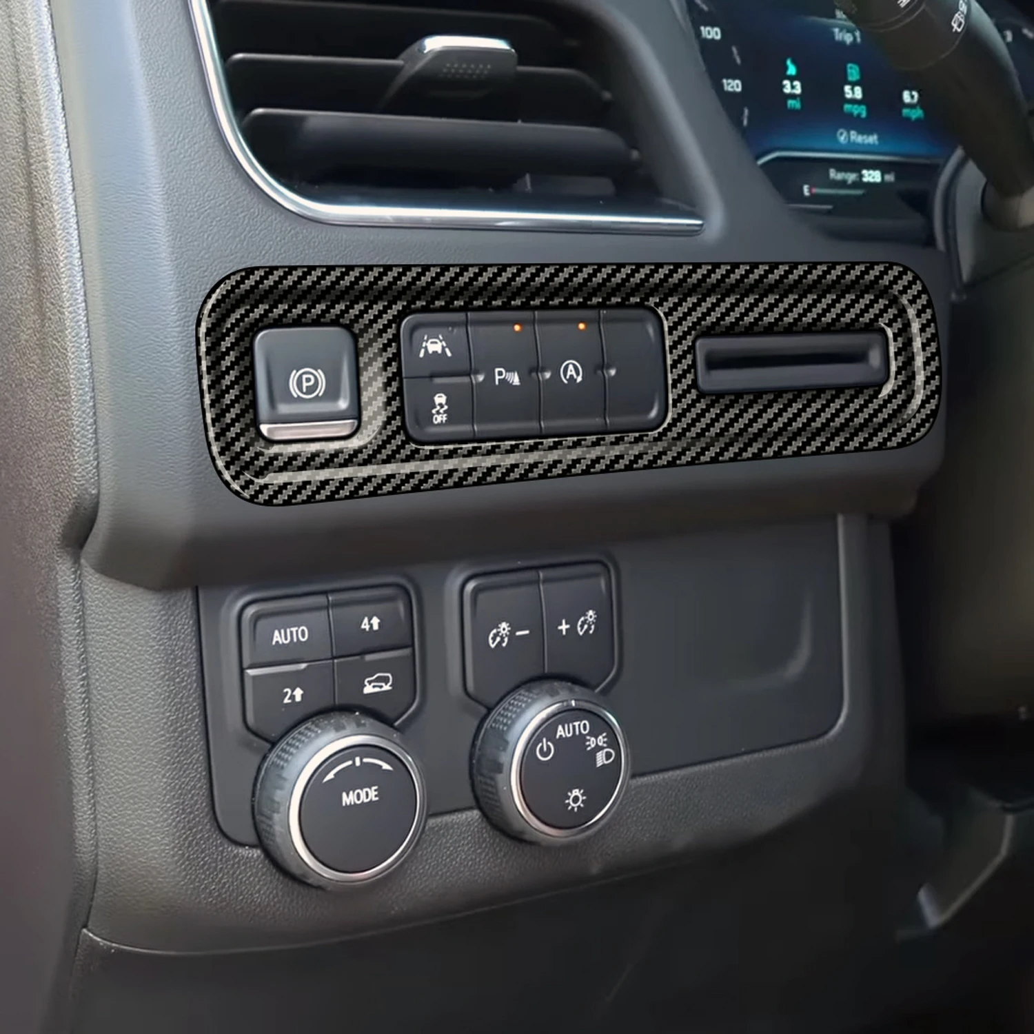 

for Chevrolet Tahoe, Suburban, GMC Yukon, Yukon XL 2021 2022 2023 Interior Parking Brake Panel Cover Trim ABS 1pcs, only for LHD
