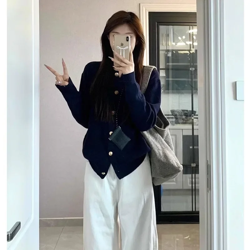 Зеленый вязаный кардиган Cerulean сине-зеленый чувственный свитер с металлической